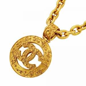 CHANEL Gold Logo Necklace